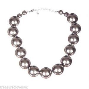 Treasure Trove NYC Silver Tone Ball Bead Necklace